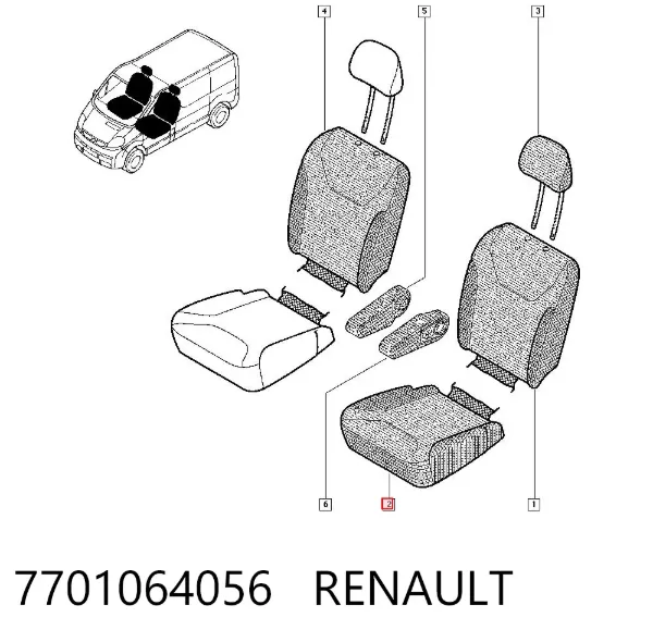 Подголовник 7701064056 Renault (RVI)
