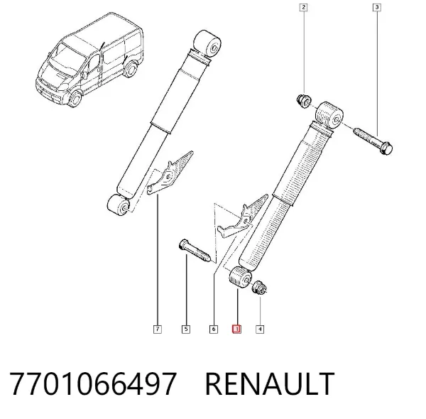 Амортизатор задний 7701066497 Renault (RVI)