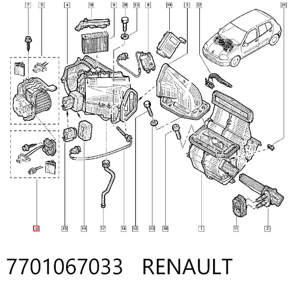 Резистор печки 7701067033 Renault (RVI)