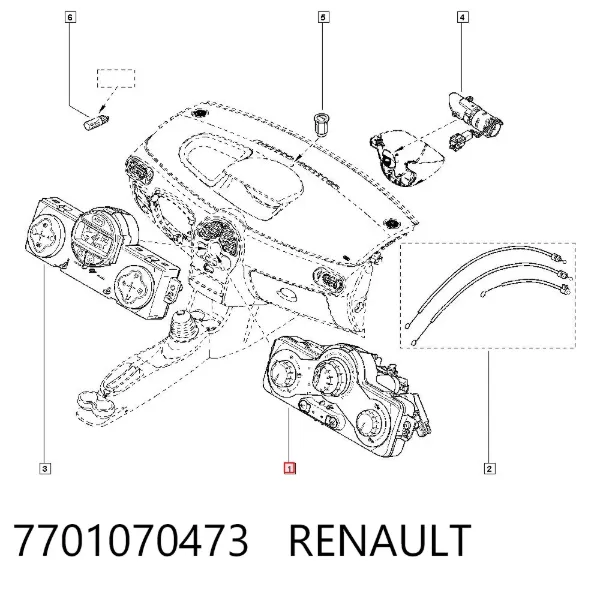 Блок управления кондиционером 7701070473 Renault (RVI)