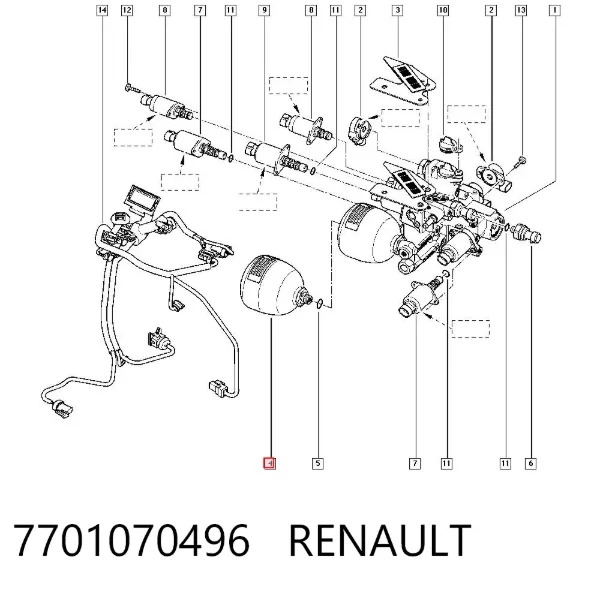 Бачок гидравлической системы КПП 7701070496 Renault (RVI)