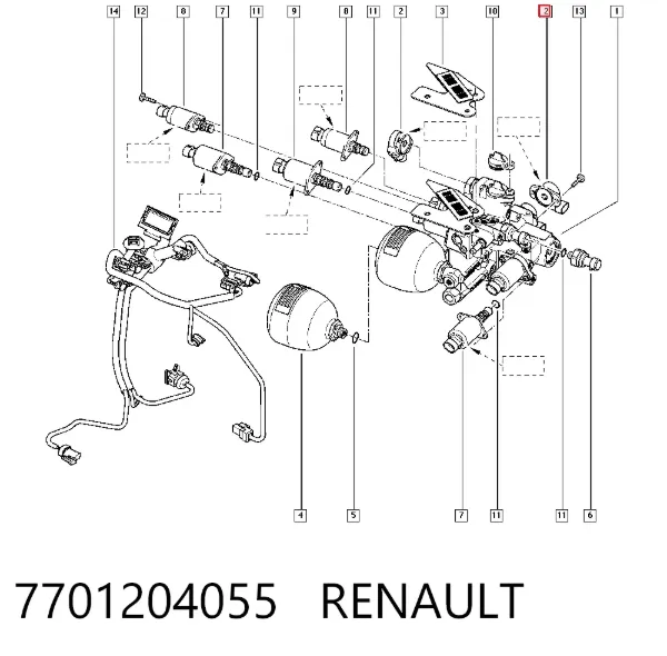 Датчик дроссельной заслонки 7701204055 Renault (RVI)