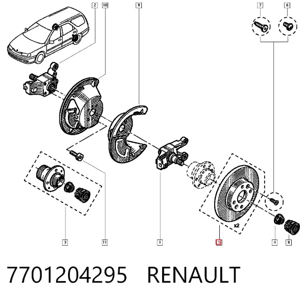 Тормозные диски 7701204295 Renault (RVI)