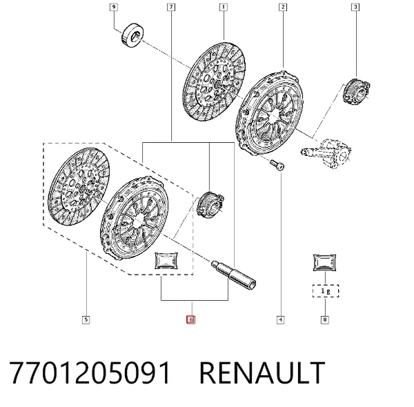 Сцепление 7701205091 Renault (RVI)