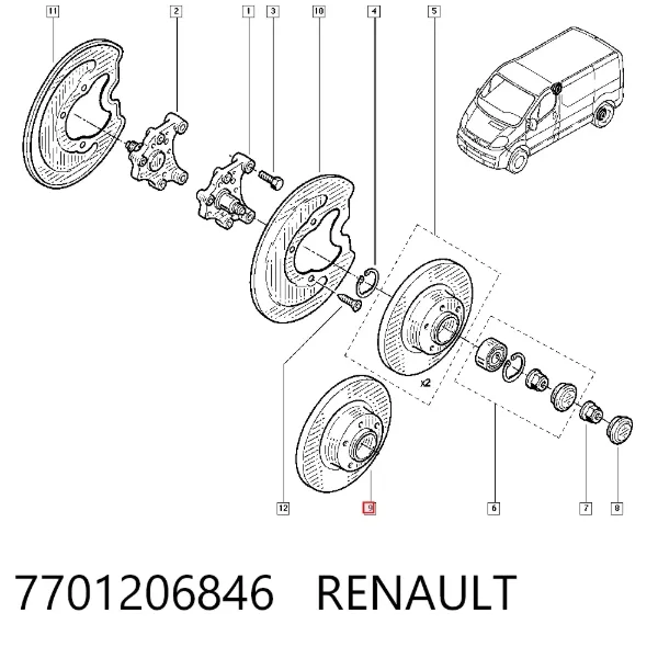 Тормозные диски 7701206846 Renault (RVI)