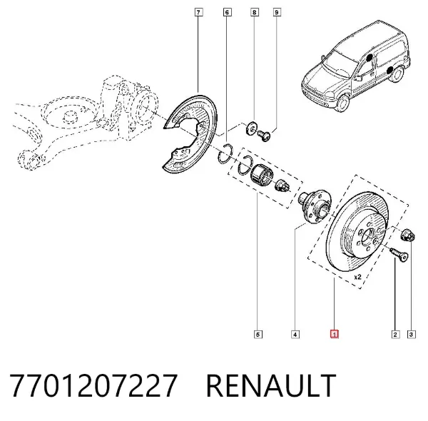 Тормозные диски 7701207227 Renault (RVI)