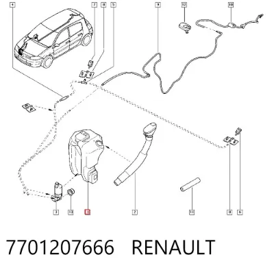 Бачок омывателя фар RENAULT 7701207666