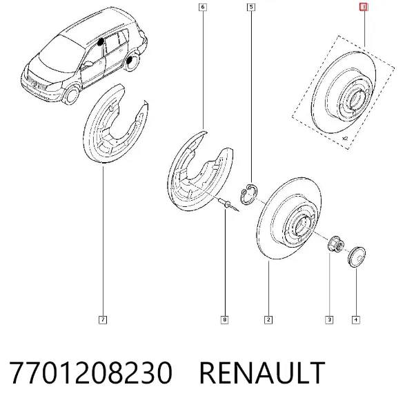 Тормозные диски 7701208230 Renault (RVI)