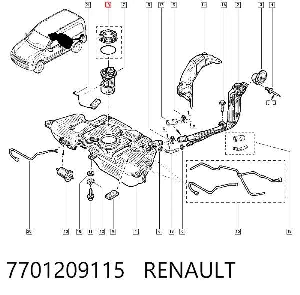 Крышка топливного насоса 7701209115 Renault (RVI)