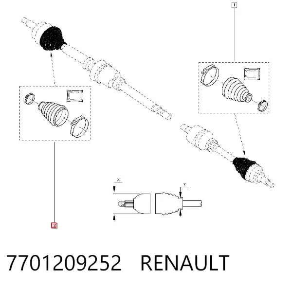 Пыльник ШРУСа наружный 7701209252 Renault (RVI)