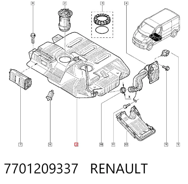 Бензобак 7701209337 Renault (RVI)