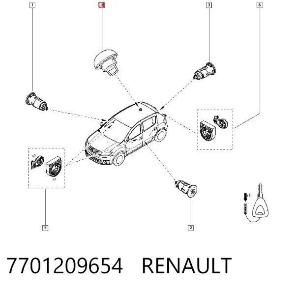 Крышка бензобака 7701209654 Renault (RVI)