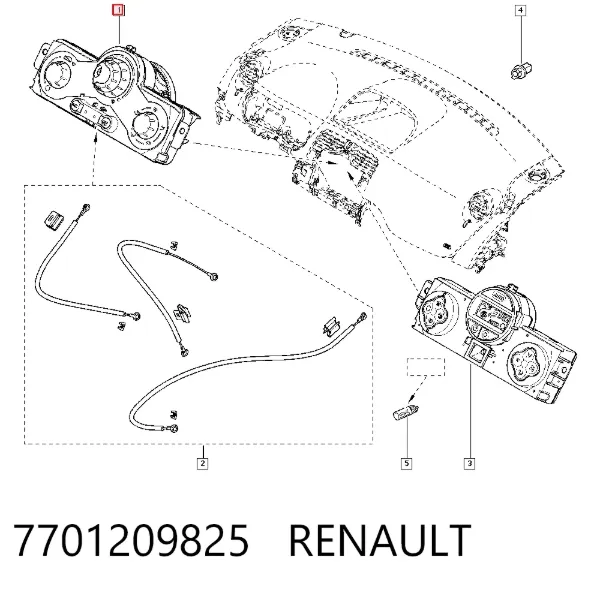 Блок управления кондиционером 7701209825 Renault (RVI)