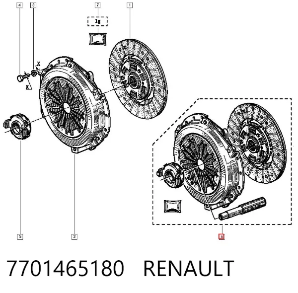 Сцепление 7701465180 Renault (RVI)