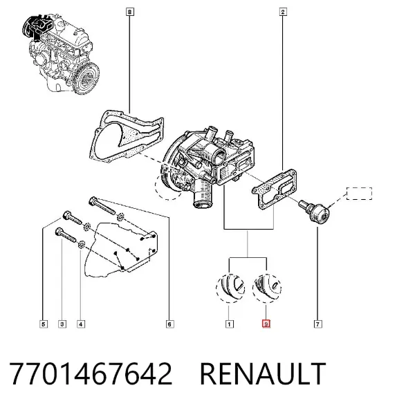 Помпа 7701467642 Renault (RVI)