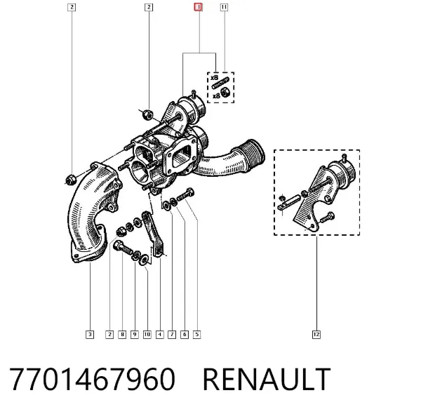 Турбина 7701467960 Renault (RVI)