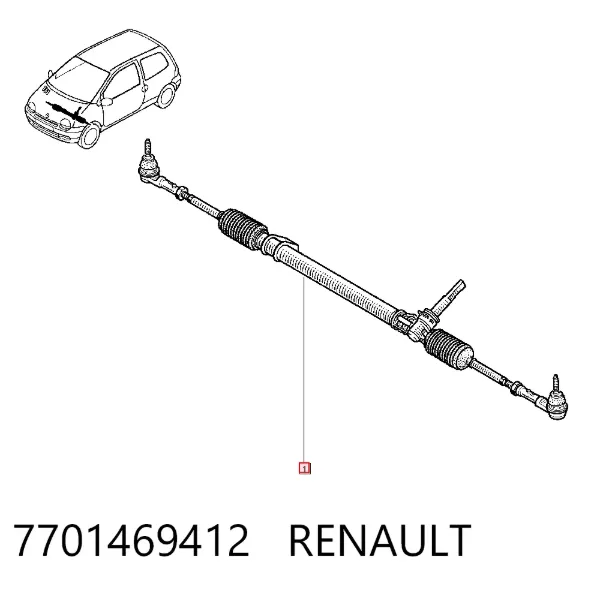 Рулевая рейка 7701469412 Renault (RVI)