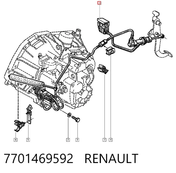 Главный цилиндр сцепления 7701469592 Renault (RVI)