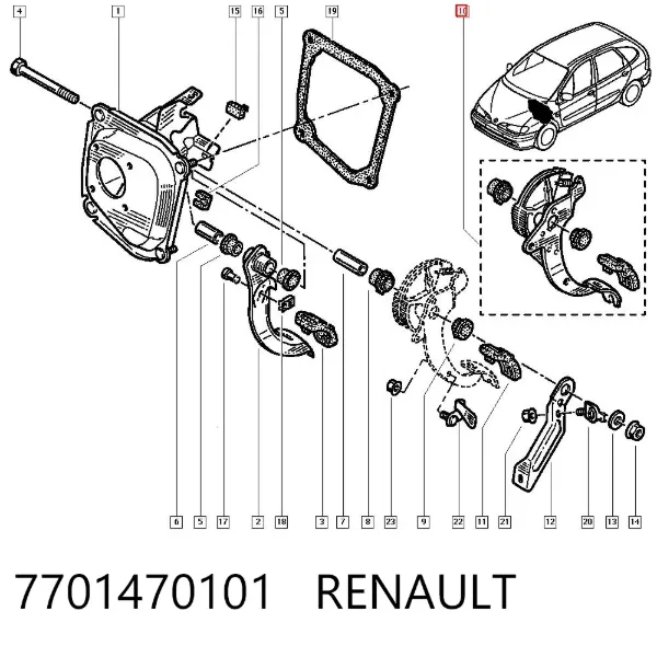 Педаль сцепления Renault Scenic I
