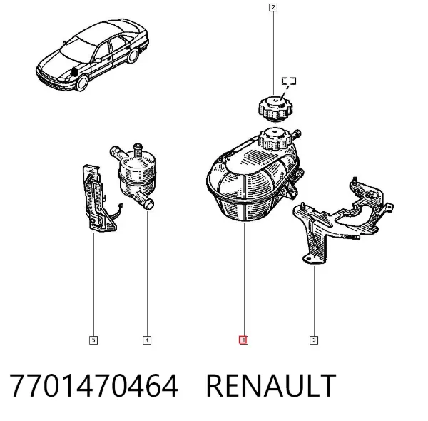 Бачок системы охлаждения 7701470464 Renault (RVI)