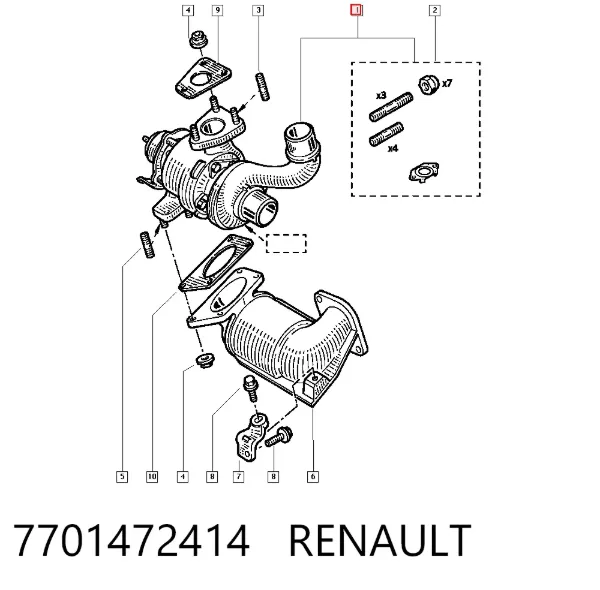 Турбина 7701472414 Renault (RVI)