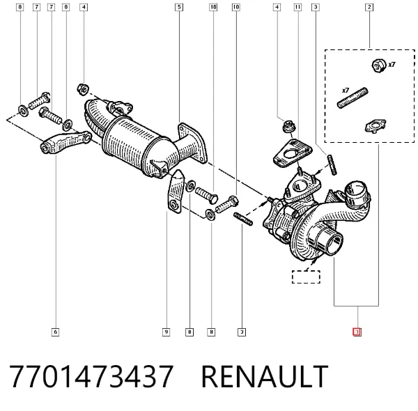 Турбина 7701473437 Renault (RVI)