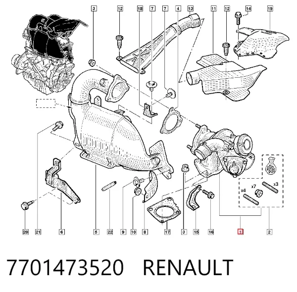Турбина 4937707311 Mitsubishi