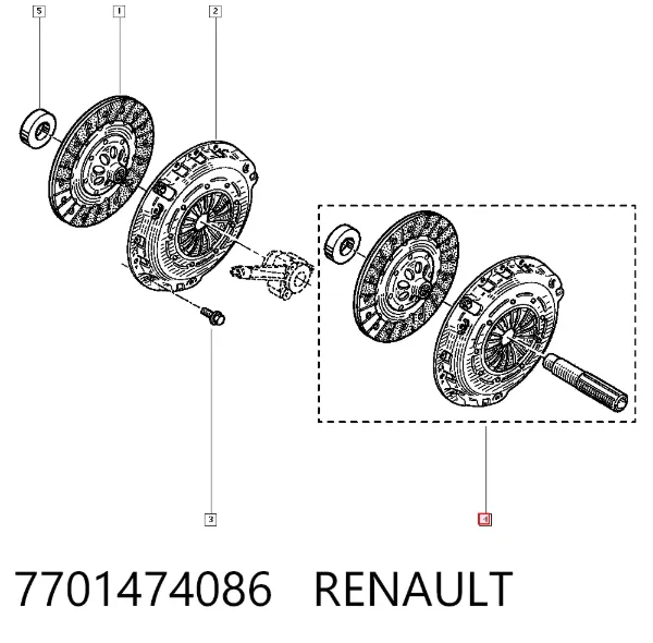 Сцепление 7701474086 Renault (RVI)