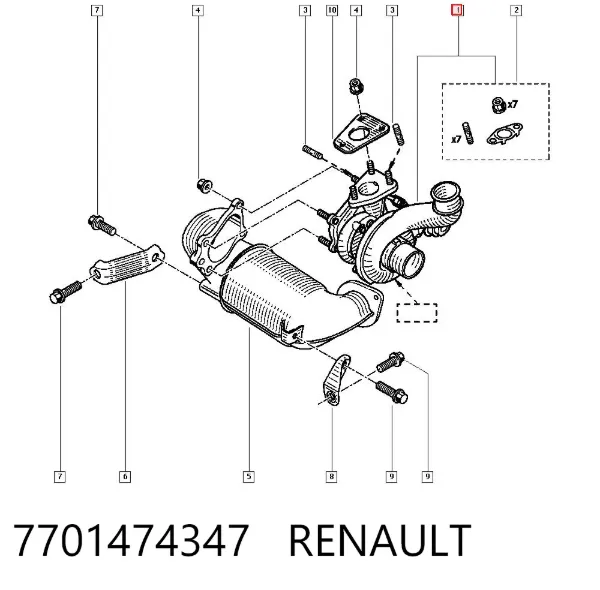 Турбина 7701474347 Renault (RVI)