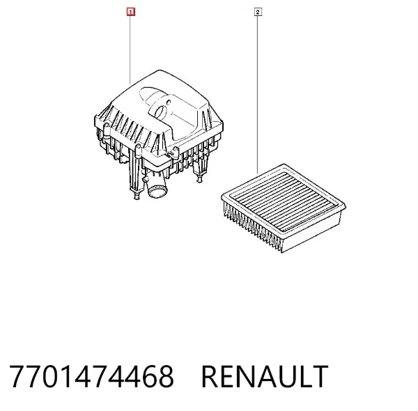 Воздушный фильтр 7701474468 Renault (RVI)