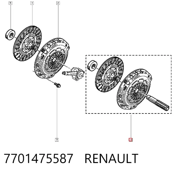 Сцепление 7701475587 Renault (RVI)