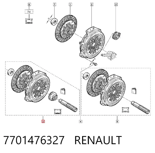 Сцепление 7701476327 Renault (RVI)