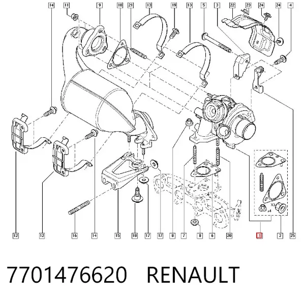 Турбина 7701476620 Renault (RVI)