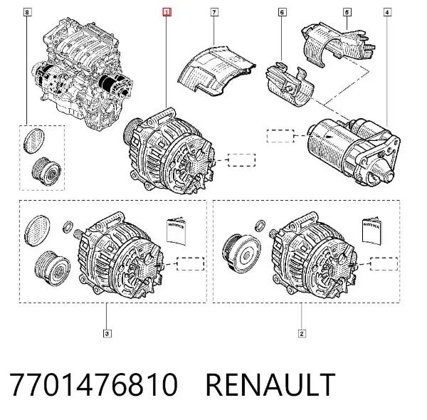 Генератор 7701476810 Renault (RVI)