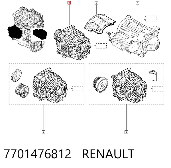Генератор 7701476812 Renault (RVI)
