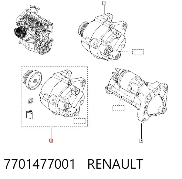 Генератор 7701477001 Renault (RVI)