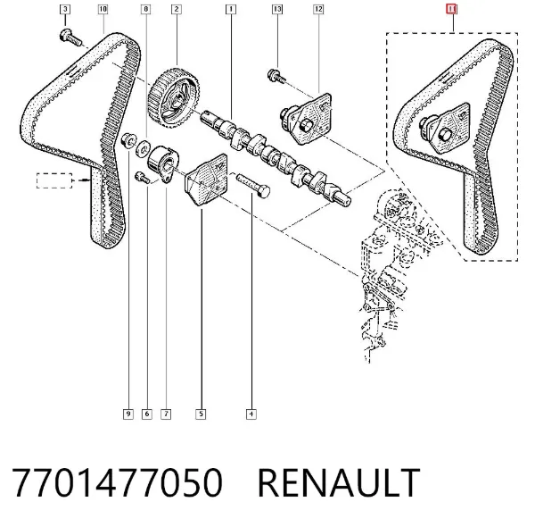 Ролик ГРМ 7701477050 Renault (RVI)