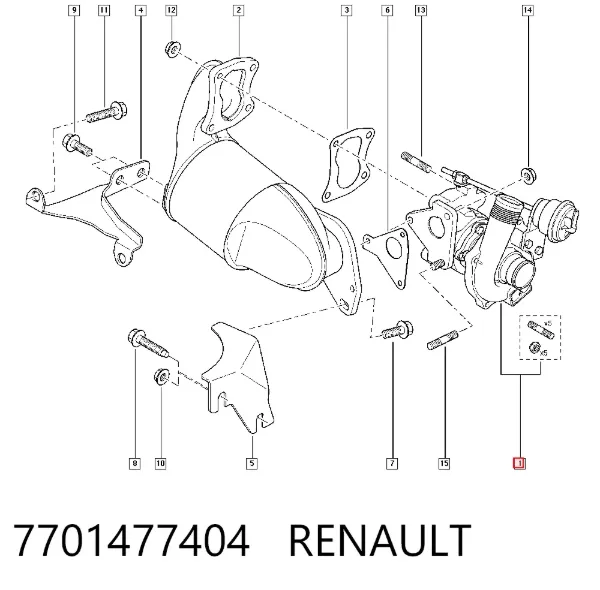 Турбина 7701477404 Renault (RVI)