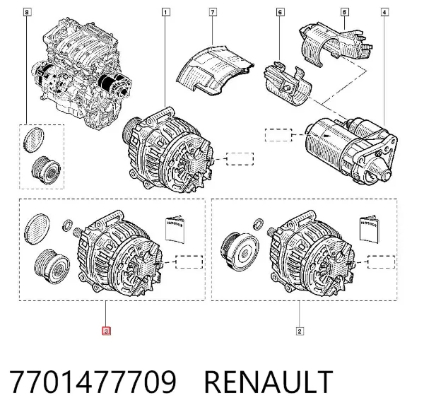 Генератор 7701477709 Renault (RVI)