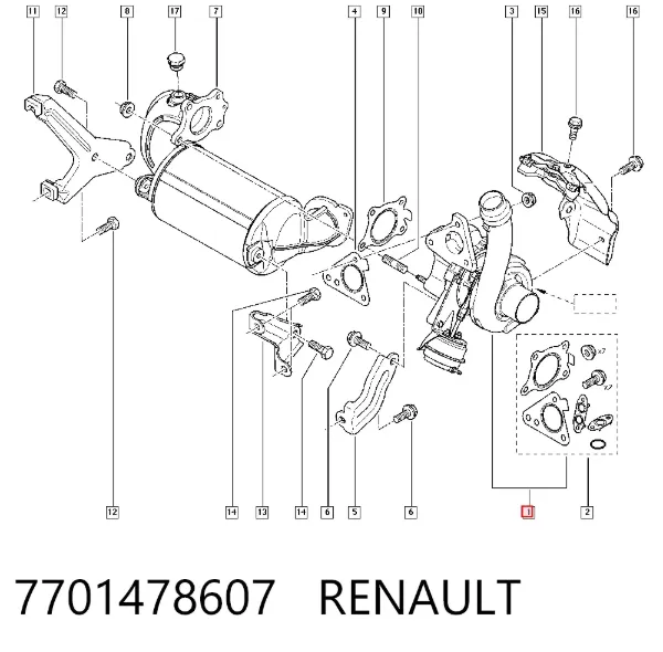 Турбина 7701478607 Renault (RVI)