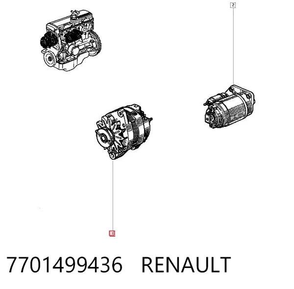 Генератор 7701499436 Renault (RVI)