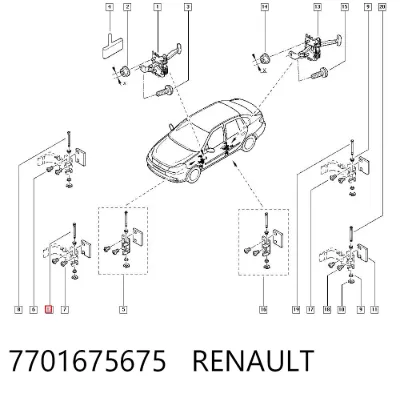 Палец (шплинт) дверной петли RENAULT 7701675675