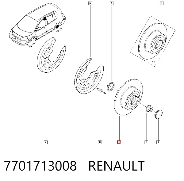 Тормозные диски 7701713008 Renault (RVI)
