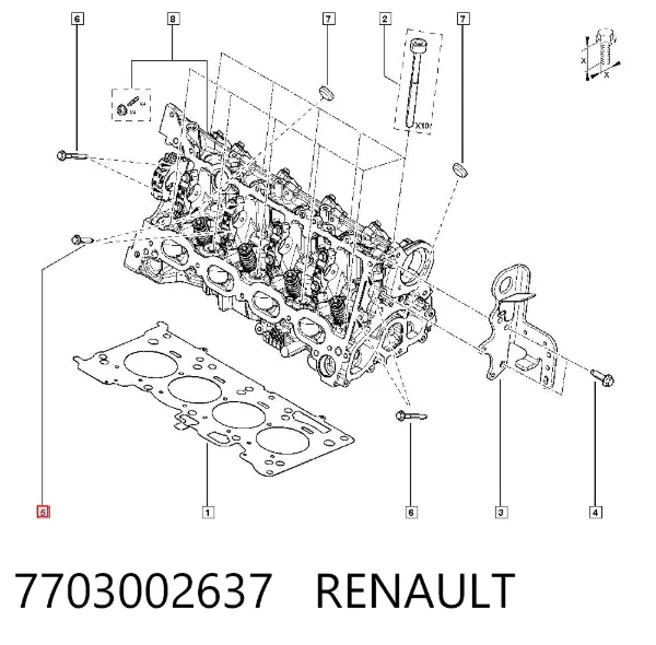 Болт клапанной крышки ГБЦ 7703002637 Renault (RVI)