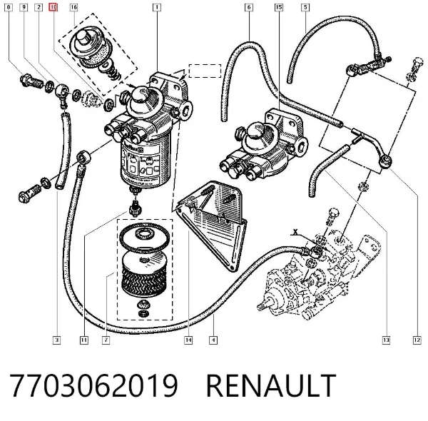 Прокладка пробки поддона двигателя 7703062019 Renault (RVI)