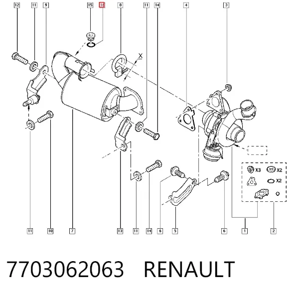 Прокладка пробки поддона двигателя 7703062063 Renault (RVI)