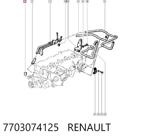 Радиатор 7703074125 Renault (RVI)