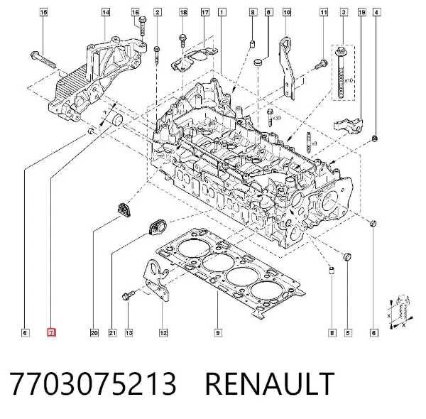 Заглушка ГБЦ 7703075213 Renault (RVI)