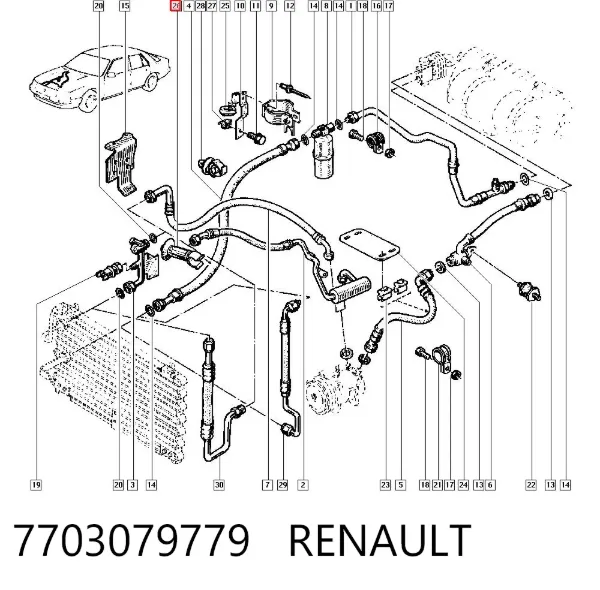 Наконечник троса переключения передач 7703079779 Renault (RVI)