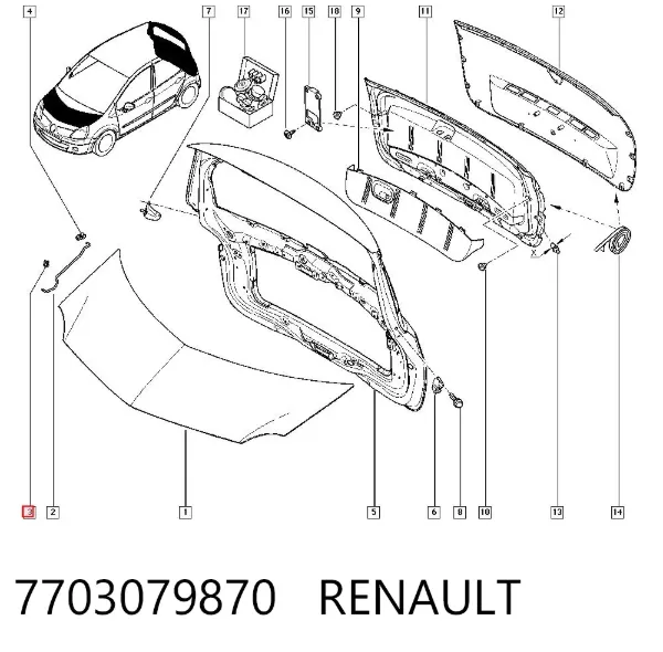 Зажим топливной трубки 7703079870 Renault (RVI)